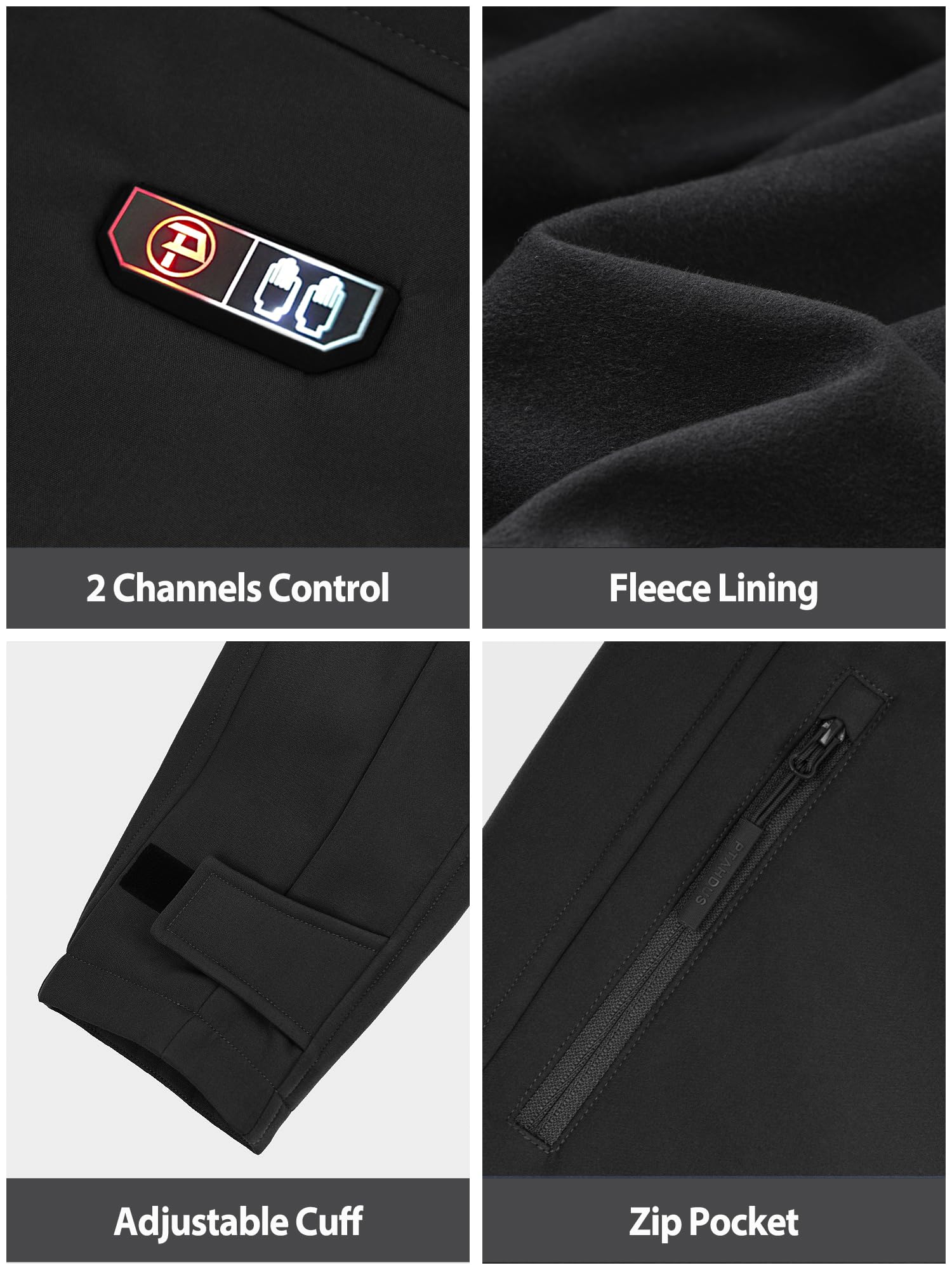 Men's Heated Jacket: 5 Zones + Battery + Hand Warmers