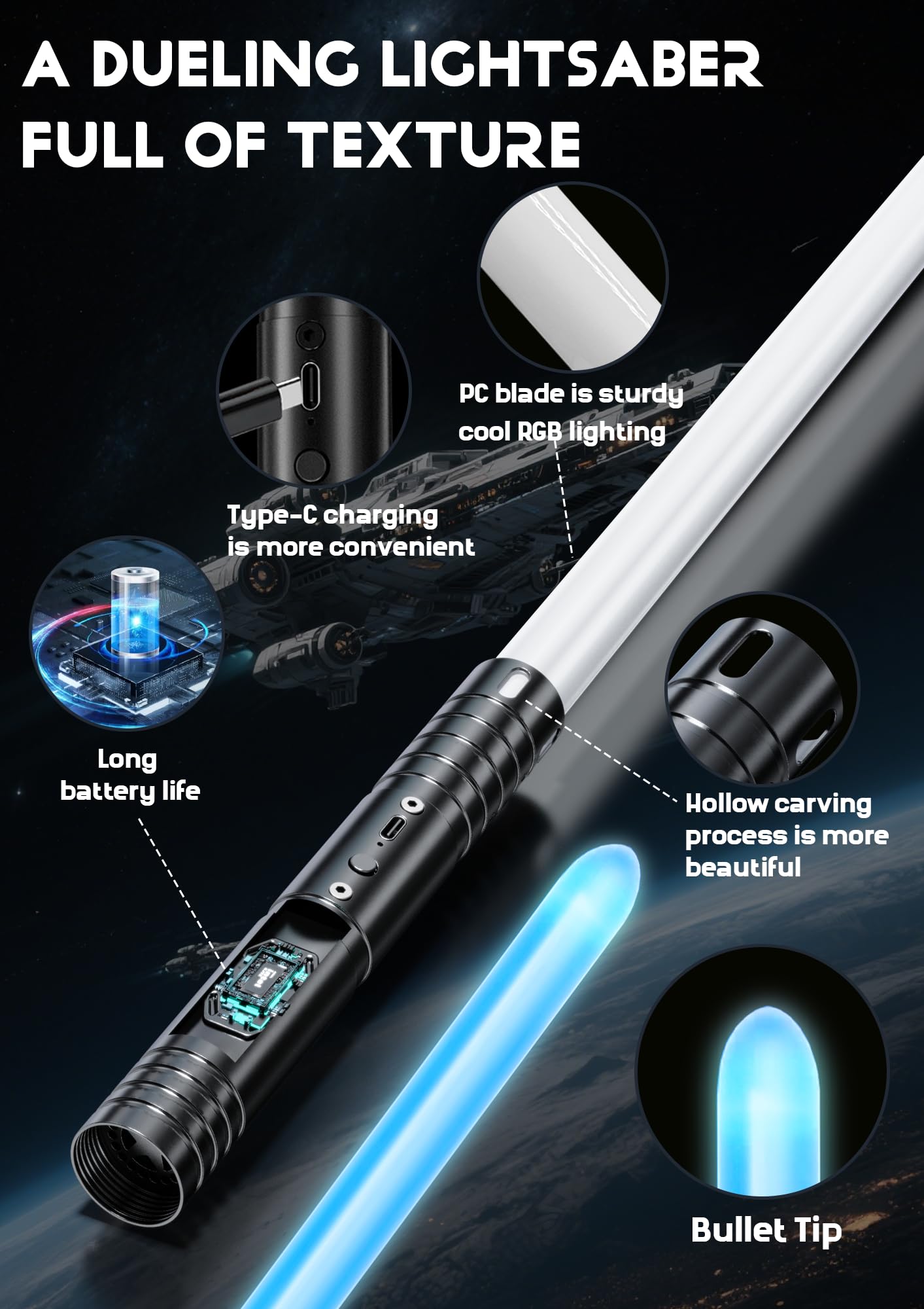 Lightsaber, Light Sabers with RGB 15 Colors