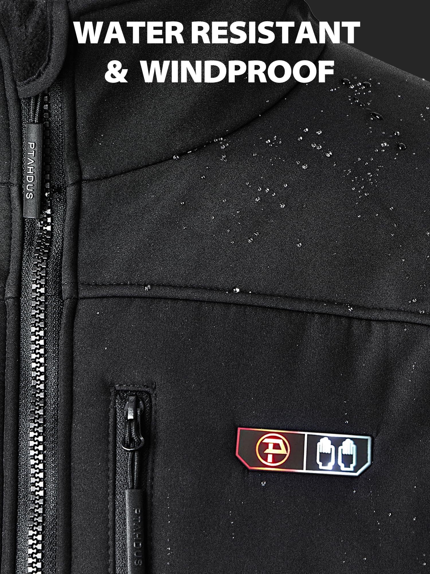 Men's Heated Jacket: 5 Zones + Battery + Hand Warmers